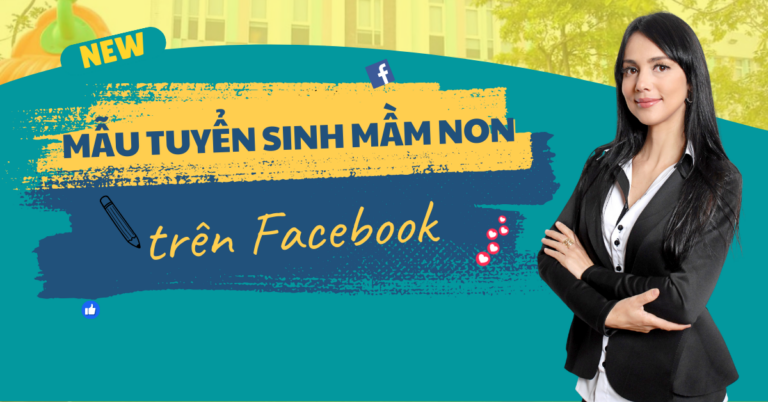 Mẫu bài tuyển sinh mầm non trên Facebook