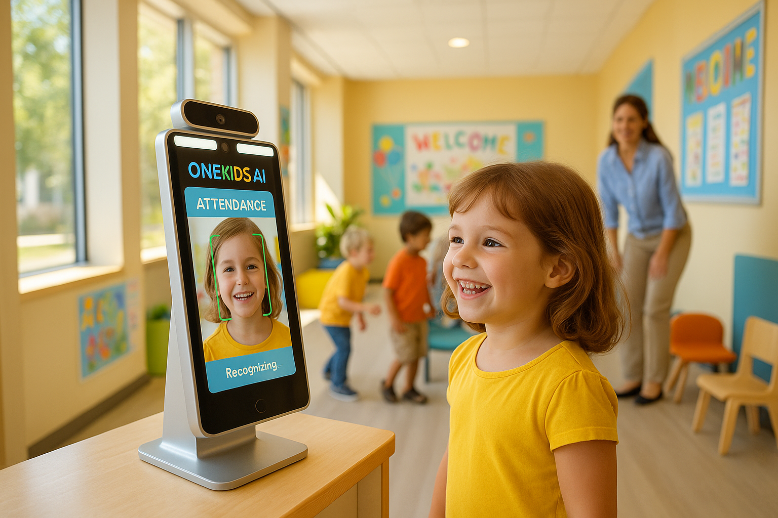 OneSmile AI – Chuẩn Mới Cho Điểm Danh & Chấm Công Thông Minh Tại Trường Mầm Non 2 Điểm danh học sinh bằng nhận diện khuôn mặt - OneSmile Ai
